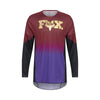 Front view of Fox Racing 360 Drip Jersey in rust brown showing mesh collar, pre-curved sleeves, and drop-tail hem, SKU 36334-180 | SKU: 36334-18 | Available at BTO Sports