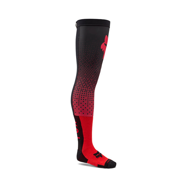 Fox Racing Flexair Fracture Knee Brace Socks front angle view in Flo/Red sizes MD, LG SKU 36366-110-M. Socks | Available at BTO Sports