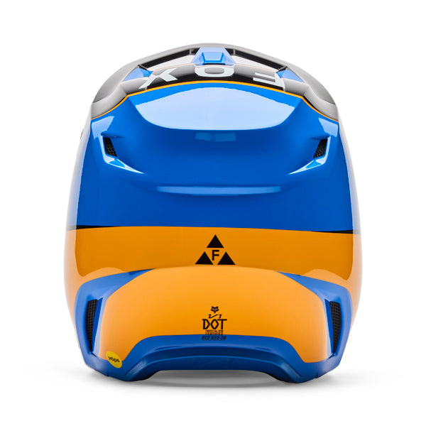 Image of Fox Racing - V1 Collect Helmet | SKU 36380-002 | Colors: Blue/Pink, Grape, Grey/Yellow, Blue | Sizes: XS to 2X | Available at BTO Sports