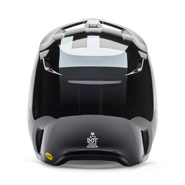 Rear view of helmet in black showing exhaust vents and shell contour, SKU 36385001, sizes XS, SM, MD, LG, XL, size XS, sizes XS to XL.