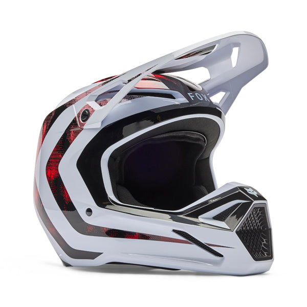 Image of Fox Racing - V1 Kairos Helmet | SKU 36386-047 | Colors: Tangerine, Turquoise, White/Flo Red | Sizes: XS to 2X | Available at BTO Sports