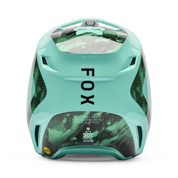 Image of Fox Racing - V1 Kairos Helmet (Youth) | SKU 36388-295 | Colors: Tangerine, Turquoise | Sizes: Y-SM to Y-LG | Available at BTO Sports