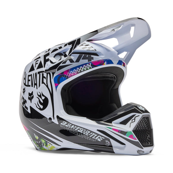 Image of Fox Racing - V1 Image Cosmo Helmet | SKU 36392-058 | Colors: White/Black | Sizes: XS to 2X | Available at BTO Sports