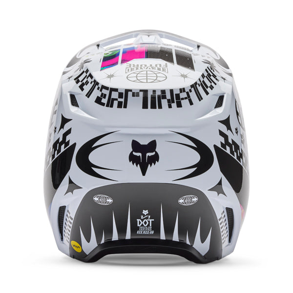 Fox Racing Casco Fox V1 Emotion Unisex Adulto, Taglia XL, Colore Grigio Acciaio - Sicurezza E Stile Off-Road