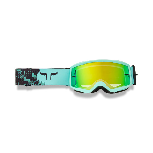 front view of Youth Main Kairos Goggles in turquoise with mirrored Lexan lens, wide viewport, and fleece-lined triple-layer foam, SKU 36410-295 | Available at BTO Sports.