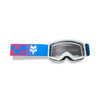 front angle of Youth V1 Collect Helmet in blue/pink showing adjustable visor, mouth vent cover, and MIPS-equipped shell, SKU 36413-A01 | Available at BTO Sports.