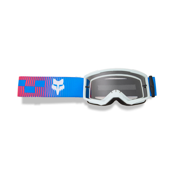front angle of Youth V1 Collect Helmet in blue/pink showing adjustable visor, mouth vent cover, and MIPS-equipped shell, SKU 36413-A01 | Available at BTO Sports.
