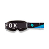 side view of aqua blue goggles showing fleece-lined foam and tear-off post | Available at BTO Sports.