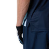Fox Racing Ranger Foundry Jersey (MTB) in Midnight, close-up of the chest and shoulder panels, with the printed Fox artwork, mesh-knit texture, reinforced seam lines, and shaped cuff or hem. Available options—Color: Midnight, Sage; Size: SM, MD, LG, XL, 2X. SKU 40164-329-XL. UPC 198571116814.