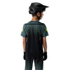 Fox Racing Ranger Foundry Jersey (MTB) (Youth) in Sage, close-up of the sleeve graphic and cuff, with the printed Fox artwork, mesh-knit texture, reinforced seam lines, and shaped cuff or hem. Available options—Color: Sage; Size: Y-SM, YMD, Y-LG, Y-XL.