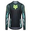 Fox Racing Ranger Foundry Long Sleeve Jersey (MTB) in Sage, rear product view, with the back graphic, shoulder panels, long sleeves, and drop-tail hem. Available options—Color: Midnight, Sage; Size: SM, MD, LG, XL, 2X. SKU 40166-221-M. UPC 198571120309.