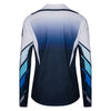 Fox Racing Ranger Foundry Long Sleeve Jersey (MTB) in Midnight, rear product view, with the back graphic, shoulder panels, long sleeves, and drop-tail hem. Available options—Color: Midnight, Sage; Size: SM, MD, LG, XL, 2X. SKU 40166-329-M. UPC 198571116845.