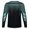 Fox Racing Ranger Foundry Long Sleeve Jersey (MTB) (Youth) in Sage, rear product view, with the back graphic, shoulder panels, long sleeves, and drop-tail hem. Available options—Color: Sage; Size: Y-SM, YMD, Y-LG, Y-XL. SKU 40171-221-YM. UPC 198571120354.