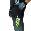 Fox Racing Ranger Foundry Pants (MTB) (Youth) in Sage, close-up of the waist and hip panels, with the ratcheting waist adjuster, stretch yoke, shaped hip panel, and reinforced knee or thigh material. Available options—Color: Sage; Size: Y-22, Y-24, Y-26, Y-28. SKU 40213-221-26. UPC 198571120477.