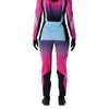 Fox Racing Flexair SE TS57 Pants (MTB) (Womens) in Pink, rear lower-leg and cuff view, with the reinforced seat, rear yoke, articulated knees, tapered legs, and lower-leg graphics. Available options—Color: Pink; Size: 2, 4, 6, 8, 10, 12, 14, 16. SKU 40264-170-12. UPC 198571134931.