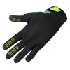 Fox Racing Ranger Foundry Gloves (MTB) (Youth) in Sage, palm-side view, with the perforated palm, silicone finger grips, curved fingertips, and slip-on cuff. Available options—Color: Sage; Size: Y-SM, YMD, Y-LG. SKU 40285-221-YM. UPC 198571119778.