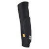 Fox Racing Enduro Elbow Sleeve (Youth) in Black, outer side view, with the flexible black sleeve, molded impact pad, mesh ventilation, elastic cuff, and Fox logo. Available options—Color: Black. SKU 38044-001-OS. UPC 198571010846.