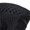 Fox Racing Enduro Elbow Sleeve (Youth) in Black, close-up of the elastic upper cuff, with the flexible black sleeve, molded impact pad, mesh ventilation, elastic cuff, and Fox logo. Available options—Color: Black.