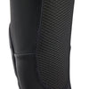 Fox Racing Enduro Knee Sleeve (Youth) in Black, close-up of the ventilated protective insert, with the flexible black sleeve, molded impact pad, mesh ventilation, elastic cuff, and Fox logo. Available options—Color: Black.