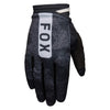 Fox Racing 180 BNKR Gloves in Black Camo, back-of-hand view, with the Fox hand graphic, flexible finger panels, shaped knuckles, and stretch cuff. Available options—Color: Black Camo; Size: SM, MD, LG, XL, 2X. SKU 40554-247-S. UPC 198571123195.