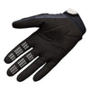 Fox Racing 180 BNKR Gloves in Black Camo, palm-side view, with the perforated palm, silicone finger grips, curved fingertips, and slip-on cuff. Available options—Color: Black Camo; Size: SM, MD, LG, XL, 2X. SKU 40554-247-M. UPC 198571123201.