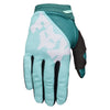 Fox Racing 180 Raid Gloves (Womens) in Neon Pink, back-of-hand view, with the Fox hand graphic, flexible finger panels, shaped knuckles, and stretch cuff. Available options—Color: Lavender Drift, Neon Pink, Crystal Blue; Size: SM, MD, LG, XL. SKU 40563-065-S. UPC 198571127803.