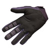 Fox Racing 180 Raid Gloves (Womens) in Lavender Drift, palm-side view, with the perforated palm, silicone finger grips, curved fingertips, and slip-on cuff. Available options—Color: Lavender Drift, Neon Pink, Crystal Blue; Size: SM, MD, LG, XL. SKU 40563-F07-M. UPC 198571126714.
