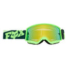 Fox Racing Main Raid Goggles in Melon, rear view of the branded strap, with the wide elastic strap, silicone grip bands, woven Fox lettering, and rear frame edge. Available options—Color: Rust, Purple Lava, Melon.