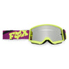 Fox Racing Main Raid Goggles in Melon, three-quarter lens and frame view, with the curved lens, vented frame, nose bridge, foam edge, and Fox-branded strap. Available options—Color: Rust, Purple Lava, Melon.