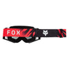 Fox Racing Airspace Clutch Goggles in Neon Pink, inside view of the foam-lined eye opening, with the contoured foam face seal, nose opening, inner lens surface, and strap anchors. Available options—Color: White/Black, Neon Pink.