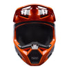 Fox Racing V1 Draft Helmet (Youth) in Sunburst, underside view of the interior padding and chin opening, with the padded crown liner, cheek pads, chin opening, and retention-strap area exposed. Available options—Color: White, Sunburst; Size: Y-SM, Y-MD, Y-LG.