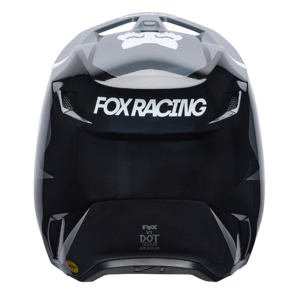 Fox Racing V1 Frame Helmet (Youth) in Neon Pink, left-side profile, with the extended visor, open face port, angular chin bar, side vents, and Fox graphics. Available options—Color: Black, Neon Pink, Blue, Grey/Yellow, Red; Size: Y-SM, Y-MD, Y-LG. SKU 40617-065-YS. UPC 198571127940.