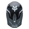 Fox Racing V1 Frame Helmet (Youth) in Neon Pink, right-side profile, with the extended visor, open face port, angular chin bar, side vents, and Fox graphics. Available options—Color: Black, Neon Pink, Blue, Grey/Yellow, Red; Size: Y-SM, Y-MD, Y-LG. SKU 40617-065-YM. UPC 198571127957.