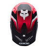 Fox Racing V1 Frame Helmet (Youth) in Grey/Yellow, right-side profile, with the extended visor, open face port, angular chin bar, side vents, and Fox graphics. Available options—Color: Black, Neon Pink, Blue, Grey/Yellow, Red; Size: Y-SM, Y-MD, Y-LG. SKU 40617-086-YM. UPC 198571125960.