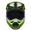 Fox Racing V1 Frame Helmet (Youth) in Red, right-side profile, with the extended visor, open face port, angular chin bar, side vents, and Fox graphics. Available options—Color: Black, Neon Pink, Blue, Grey/Yellow, Red; Size: Y-SM, Y-MD, Y-LG.