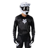 Fox Racing 180 BNKR Jersey in Black Camo, close-up of the sleeve graphic and cuff, with the printed Fox artwork, mesh-knit texture, reinforced seam lines, and shaped cuff or hem. Available options—Color: Black Camo; Size: XS, SM, MD, LG, XL, 2X. SKU 40649-247-XL. UPC 198571123348.