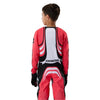 Fox Racing 180 Draft Jersey (Youth) in Sunburst, rear product view, with the back graphic, shoulder panels, long sleeves, and drop-tail hem. Available options—Color: White, Sunburst; Size: Y-SM, Y-MD, Y-LG, Y-XL. SKU 40654-460-YM. UPC 198571131749.
