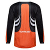 Fox Racing 180 Draft Jersey (Youth) in Sunburst, close-up of the chest and shoulder panels, with the printed Fox artwork, mesh-knit texture, reinforced seam lines, and shaped cuff or hem. Available options—Color: White, Sunburst; Size: Y-SM, Y-MD, Y-LG, Y-XL. SKU 40654-460-YXL. UPC 198571131763.