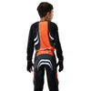 Fox Racing 180 Draft Jersey (Youth) in Sunburst, full modeled rear view, with the back graphic, shoulder panels, long sleeves, and drop-tail hem. Available options—Color: White, Sunburst; Size: Y-SM, Y-MD, Y-LG, Y-XL.