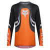 Fox Racing 180 Draft Jersey in Sunburst, front product view, with the crew neck, long sleeves, large Fox chest graphic, contrasting arm panels, and curved drop-tail hem. Available options—Color: White, Black, Sunburst; Size: XS, SM, MD, LG, XL, 2X. SKU 40657-460-XS. UPC 198571131565.