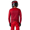 Fox Racing Flexair Arc Jersey in Chili, full modeled rear view, with the back graphic, shoulder panels, long sleeves, and drop-tail hem. Available options—Color: Yellow, Ice Blue, Chili; Size: SM, MD, LG, XL, 2X.