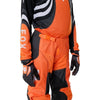 Fox Racing 180 Draft Pants (Youth) in Sunburst, close-up of the side thigh and knee panels, with the ratcheting waist adjuster, stretch yoke, shaped hip panel, and reinforced knee or thigh material. Available options—Color: White, Sunburst; Size: Y-22, Y-24, Y-26, Y-28.