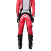 Fox Racing 180 Draft Pants in White, rear lower-leg and cuff view, with the reinforced seat, rear yoke, articulated knees, tapered legs, and lower-leg graphics. Available options—Color: White, Black, Sunburst; Size: 28, 30, 32, 34, 36, 38. SKU 40687-008-38. UPC 198571132197.