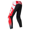 Fox Racing Flexair Thorn Pants in Red, rear product view, with the reinforced seat, rear yoke, articulated knees, tapered legs, and lower-leg graphics. Available options—Color: Black/White, Purple Lava, Red; Size: 28, 30, 32, 34, 36, 38. SKU 40688-003-30. UPC 198571130230.