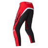 Fox Racing 180 Frame Pants in Black, rear lower-leg and cuff view, with the reinforced seat, rear yoke, articulated knees, tapered legs, and lower-leg graphics. Available options—Color: Blue, Grey/Yellow, Black, Red; Size: 26, 28, 30, 32, 34, 36, 38, 40, 42, 44. SKU 40696-001-36. UPC 198571122143.