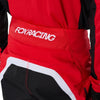 Fox Racing 180 Frame Pants in Black, full modeled rear view, with the reinforced seat, rear yoke, articulated knees, tapered legs, and lower-leg graphics. Available options—Color: Blue, Grey/Yellow, Black, Red; Size: 26, 28, 30, 32, 34, 36, 38, 40, 42, 44. SKU 40696-001-40. UPC 198571122167.