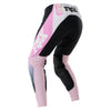 Fox Racing Flexair Thorn Pants (Womens) in Black/Pink, rear product view, with the reinforced seat, rear yoke, articulated knees, tapered legs, and lower-leg graphics. Available options—Color: Black/Pink, Sky Blue; Size: 2, 4, 6, 8, 10, 12, 14, 16. SKU 40698-285-4. UPC 198571123607.