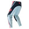 Fox Racing Flexair Arc Pants (Youth) in Ice Blue, rear product view, with the reinforced seat, rear yoke, articulated knees, tapered legs, and lower-leg graphics. Available options—Color: Ice Blue, Chili; Size: Y-22, Y-24, Y-26, Y-28. SKU 40701-231-24. UPC 198571126608.
