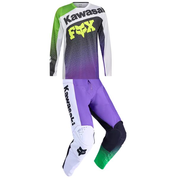 Product image of Fox Racing MX25 180 Kawasaki Combo PrplWht | Available at BTO Sports