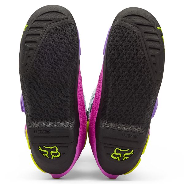 Clean studio shot of Fox Racing - Instinct LE Image Phantom Boots; showing boot profile, closure hardware, and sole tread; SKU 36365-922-9; Colors: Multi